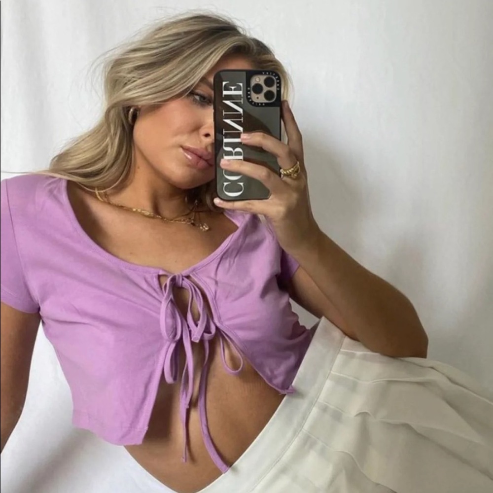 Purple tie top